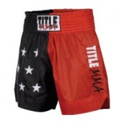 Шорты для тайского бокса TITLE MMA Nylon Thai Trunks Red фото